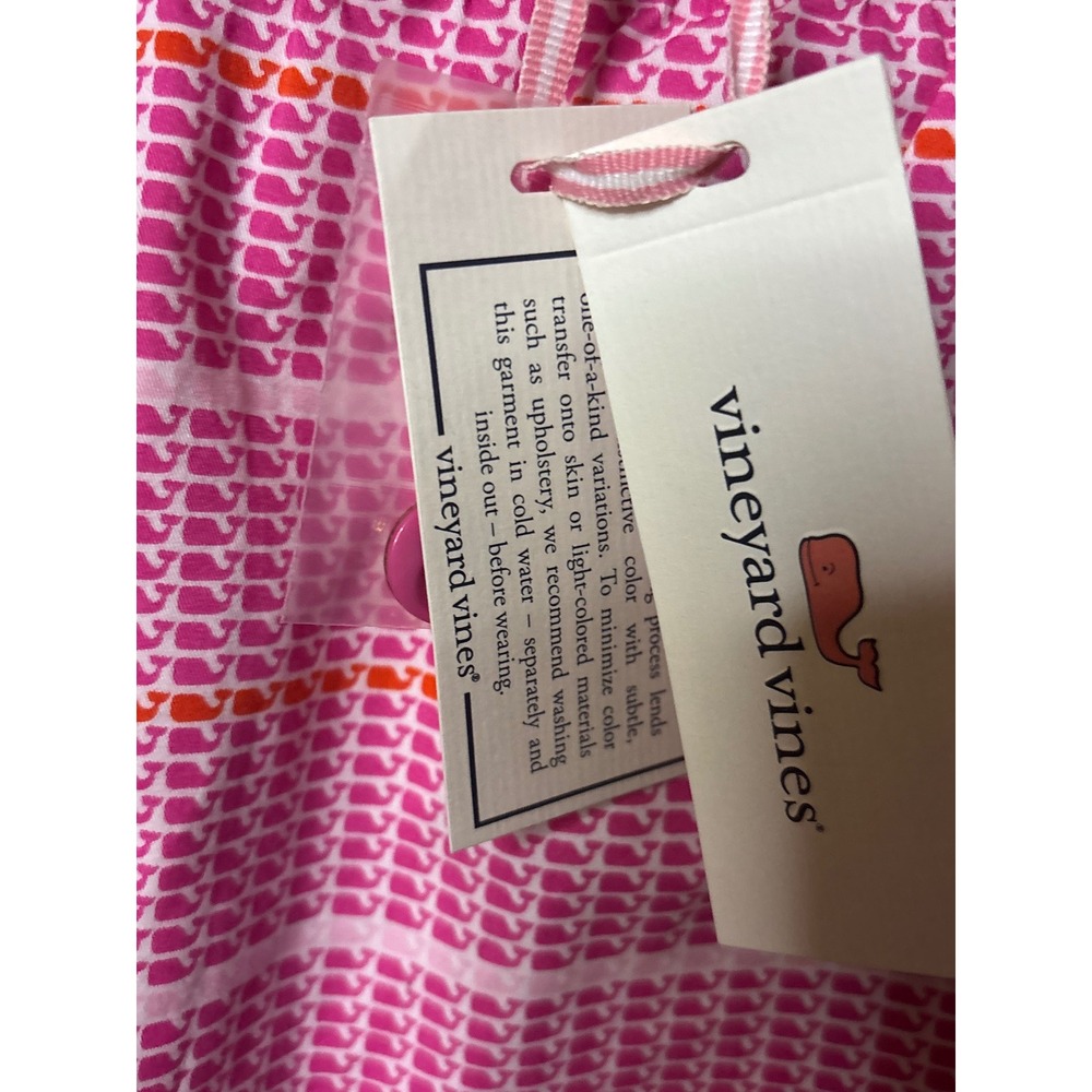 Vineyard Vines Womens Whale Stripe Skirt Rhododendron Pink Orange Mini Sz 8 NEW - Picture 2 of 5